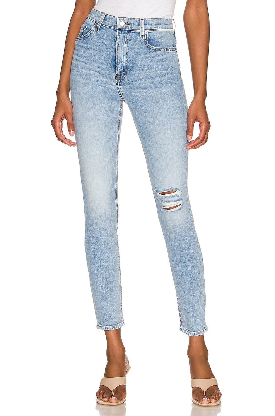 Grlfrnd High Rise Stretch Skinny Pacific Beach Kendall Denim Jeans Size 28